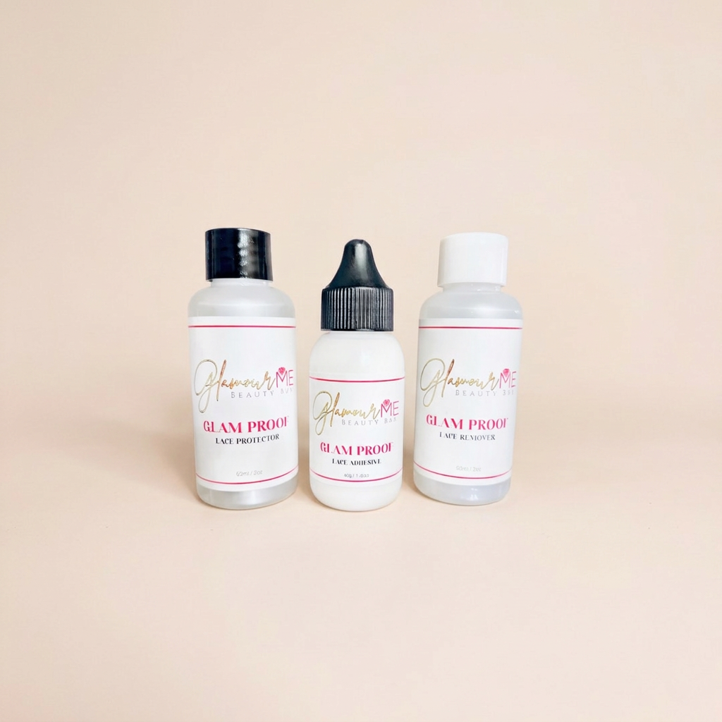 Glam Proof three-product package studio photo
